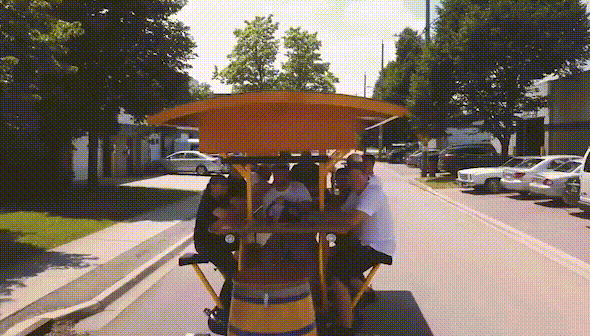 video of pedal wagon